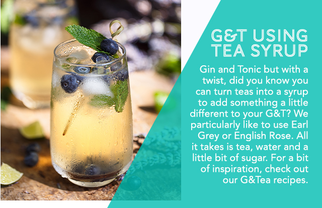 G&Tea Using Tea Syrup